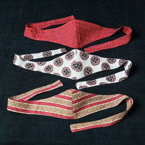 Assorted Set of 3 - Bandana Head Wrap 3 Layer Cotton Fabric Unisex Face Cover Free Size