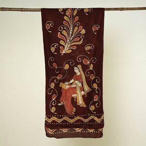 Brown - Hand Batik Printed Pure Cotton Stole