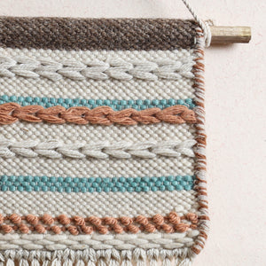 Bhadohi Handwoven Wool Geometric Fringed Wall Hanging