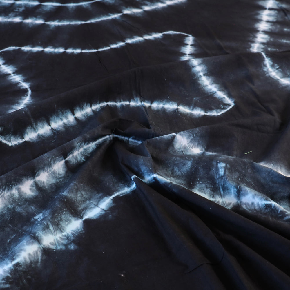 Black - Tie & Dye Cotton Double Shibori Bed Sheet Set