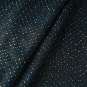 Green -  Pipad Block Printed Mulberry Silk Cotton Handloom Fabric