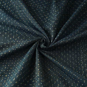 Green -  Pipad Block Printed Mulberry Silk Cotton Handloom Fabric