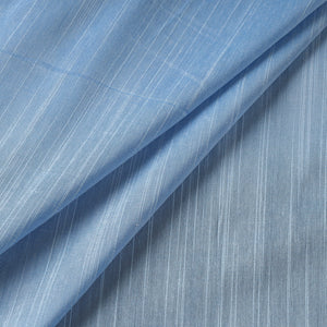 Blue - Elegant Slub Silk Plain Fabric 03