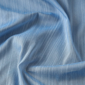 Blue - Elegant Slub Silk Plain Fabric 03