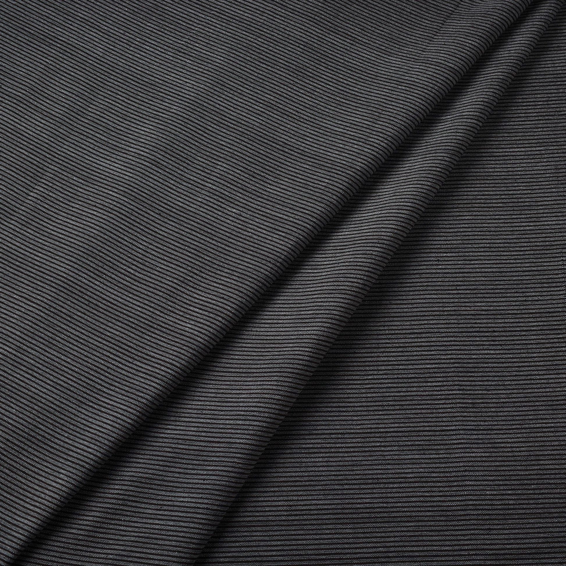 Black - Jhiri Pure Handloom Cotton Fabric