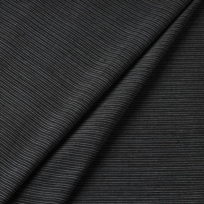 Black - Jhiri Pure Handloom Cotton Fabric