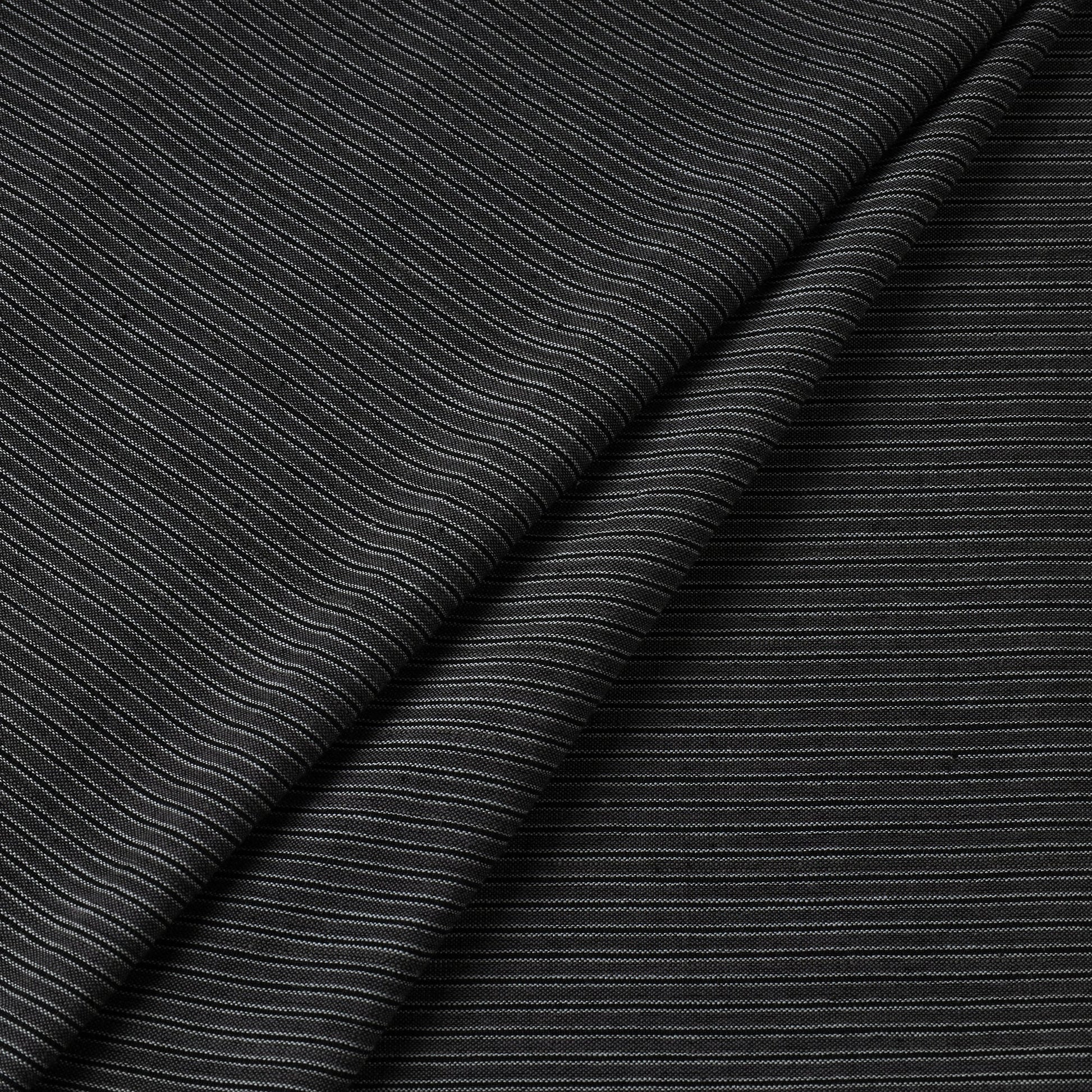 Black - Jhiri Pure Handloom Cotton Fabric
