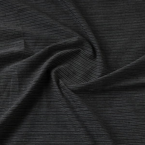 Black - Jhiri Pure Handloom Cotton Fabric