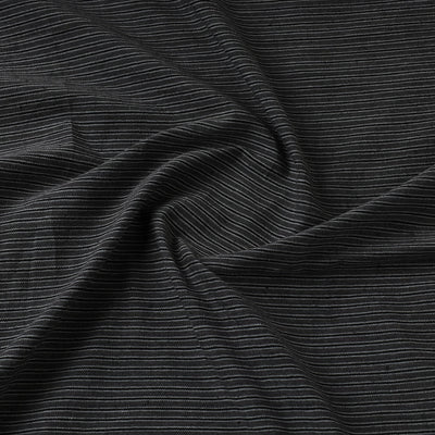 Black - Jhiri Pure Handloom Cotton Fabric
