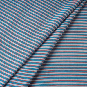 Blue - Jhiri Pure Handloom Cotton Fabric