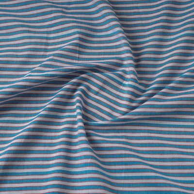 Blue - Jhiri Pure Handloom Cotton Fabric
