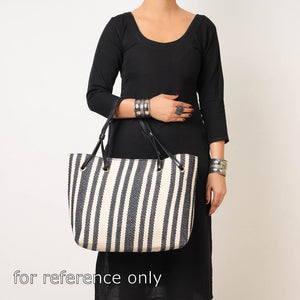 Black - Handcrafted Woven Cotton Shoulder Bag (Set of 2)