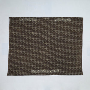 Brown - Ajrakh Block Printed Thread & Bead Work Hand Embroidery Cotton Blouse Piece