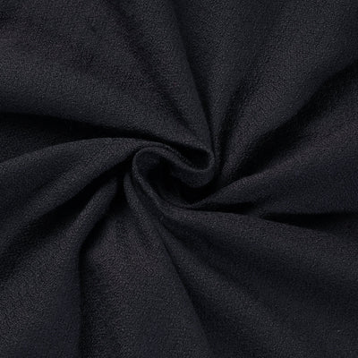 Black - Kumaun Handwoven Merino Woollen Fabric