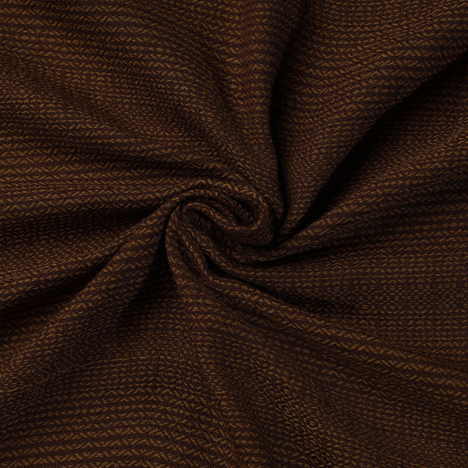 Brown - Kumaun Handwoven Merino Woollen Fabric 05