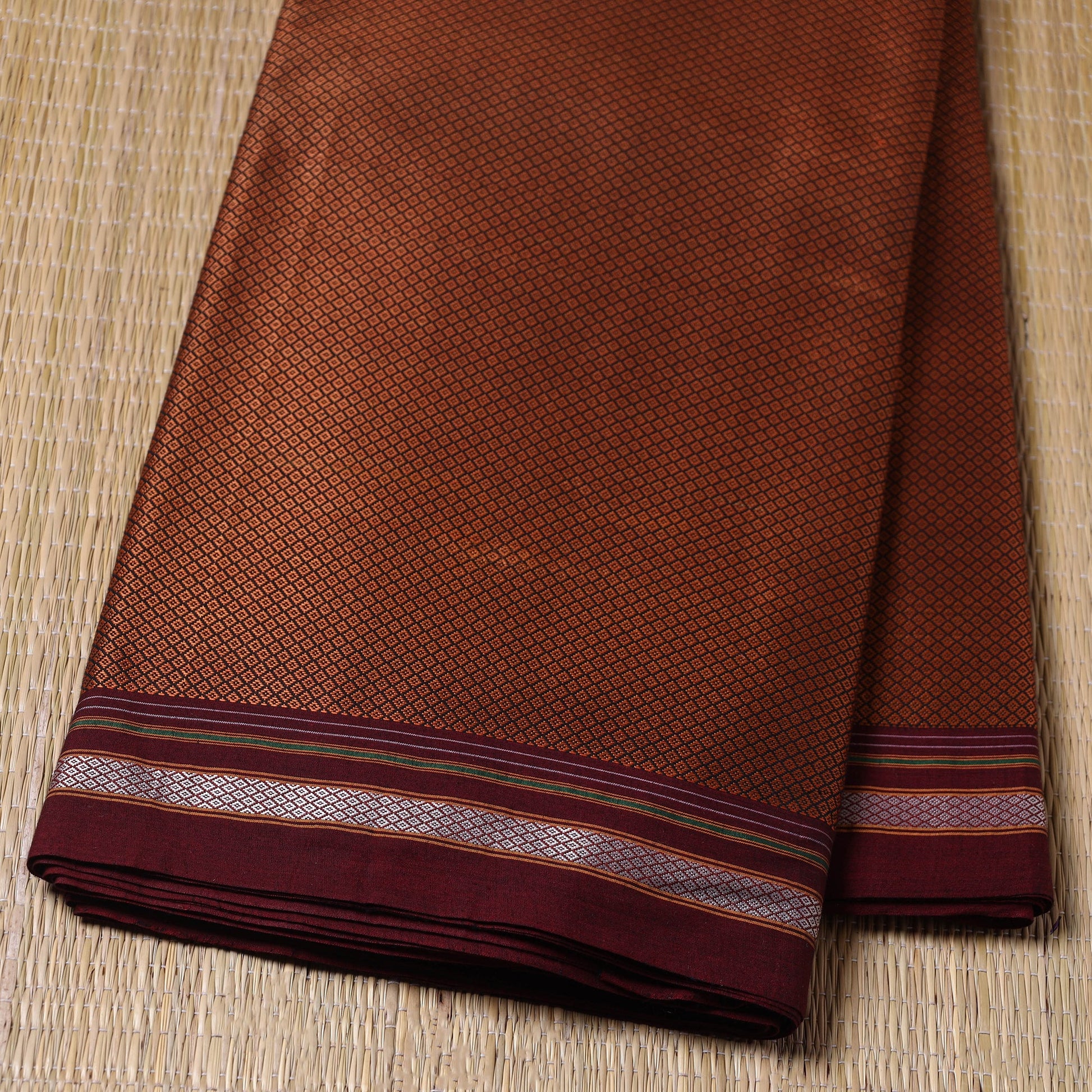 Brown - Karnataka Khun Weave Cotton Fabric