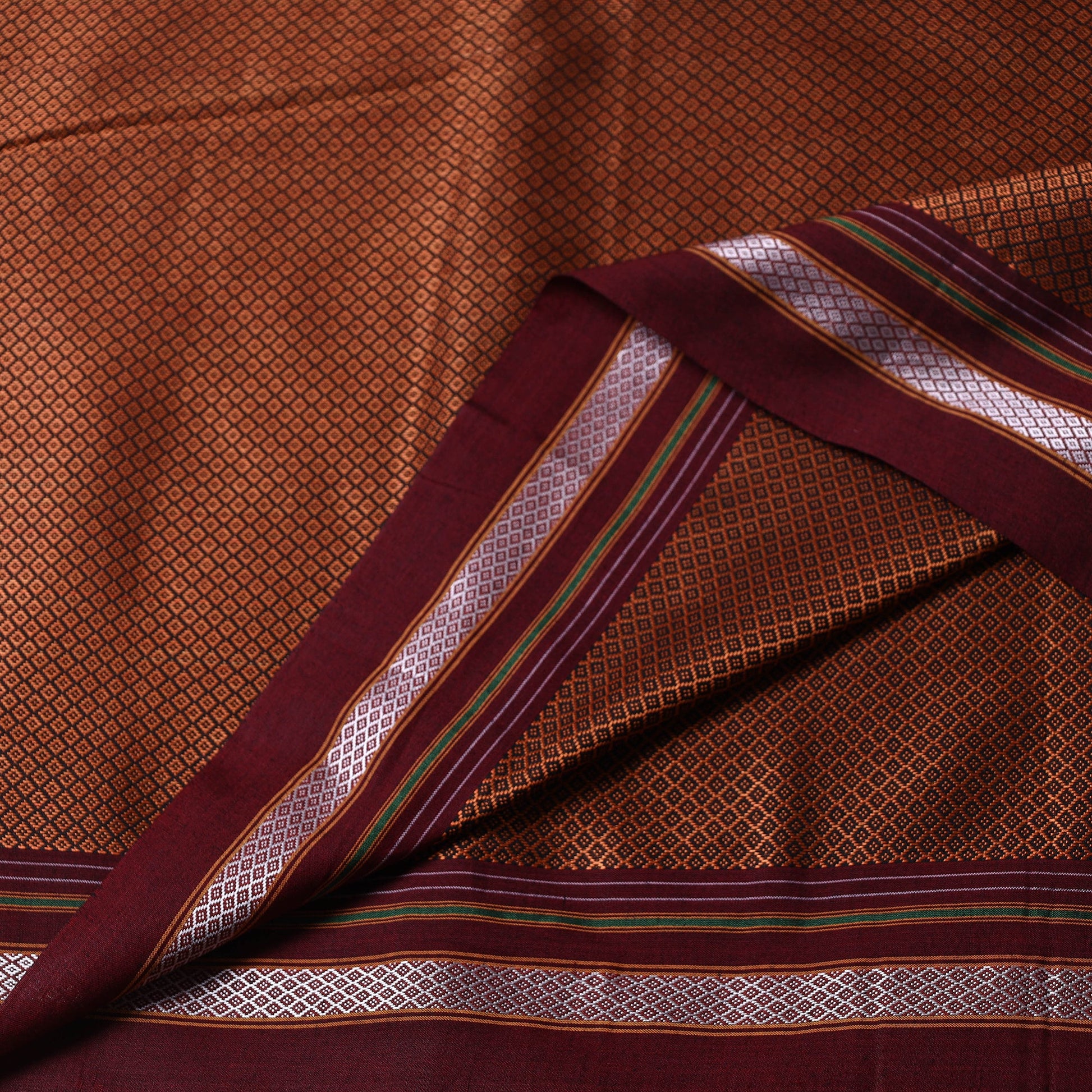Brown - Karnataka Khun Weave Cotton Fabric