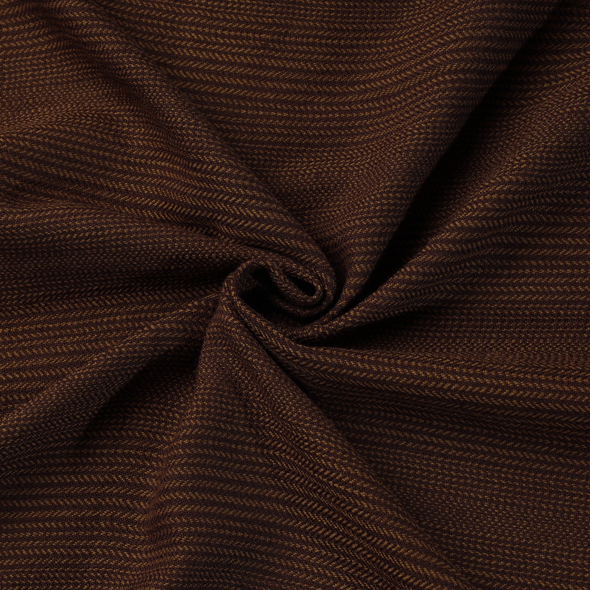 Brown - Kumaun Handwoven Merino Woollen Fabric