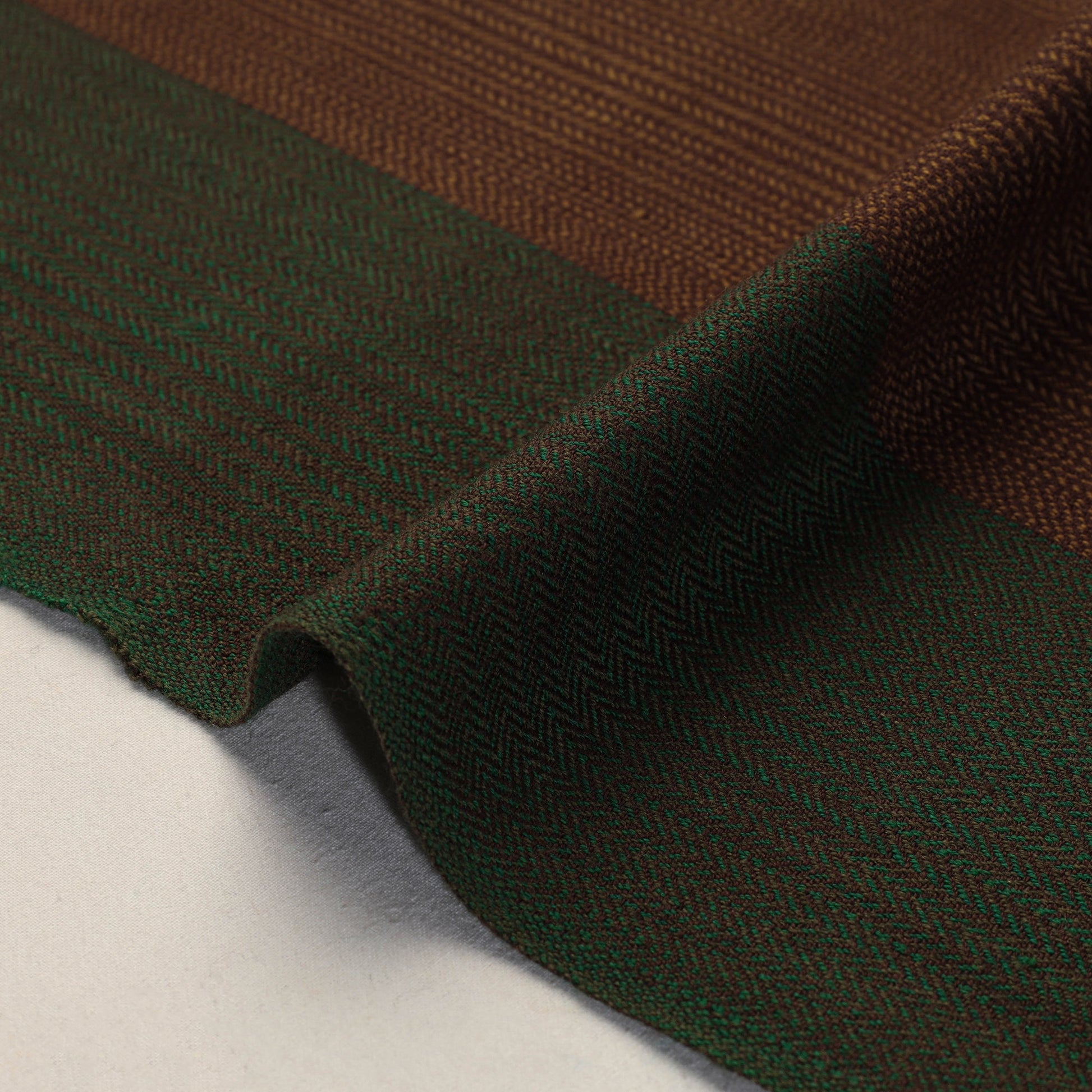Brown - Kumaun Handwoven Merino Woollen Fabric
