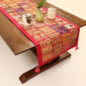 Khambadiya Patchwork Table Runner (71 x 17 in) 12