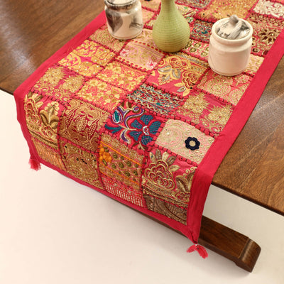 Khambadiya Patchwork Table Runner (71 x 17 in) 12