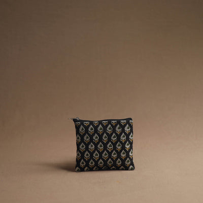 Black - Handmade Cotton Multipurpose Utility Pouches (set of 3) 01