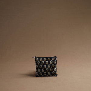 Black - Handmade Cotton Multipurpose Utility Pouches (set of 3) 01