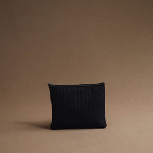 Black - Handmade Cotton Multipurpose Utility Pouches (set of 3) 06