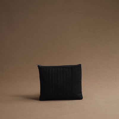Black - Handmade Cotton Multipurpose Utility Pouches (set of 3) 06