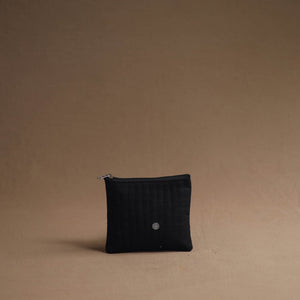 Black - Handmade Cotton Multipurpose Utility Pouches (set of 3) 06