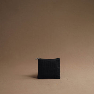 Black - Handmade Cotton Multipurpose Utility Pouches (set of 3) 06