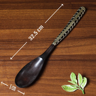 Black - Handcarved Tribal Bastar Wooden - Spoon