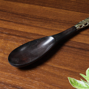 Black - Handcarved Tribal Bastar Wooden - Spoon