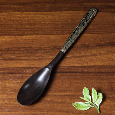 Black - Handcarved Tribal Bastar Wooden - Spoon