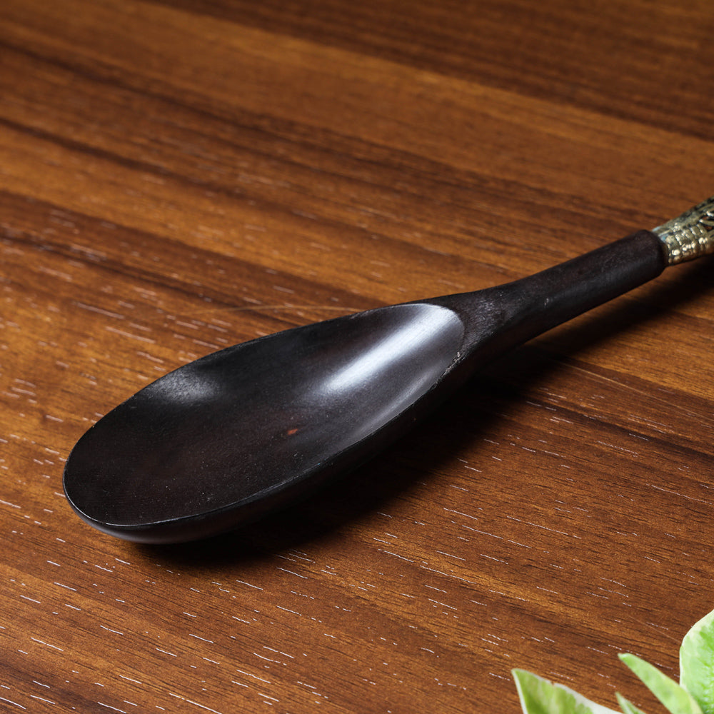 Black - Handcarved Tribal Bastar Wooden - Spoon