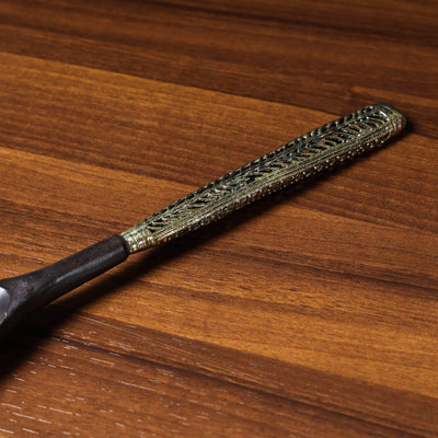 Black - Handcarved Tribal Bastar Wooden - Spoon