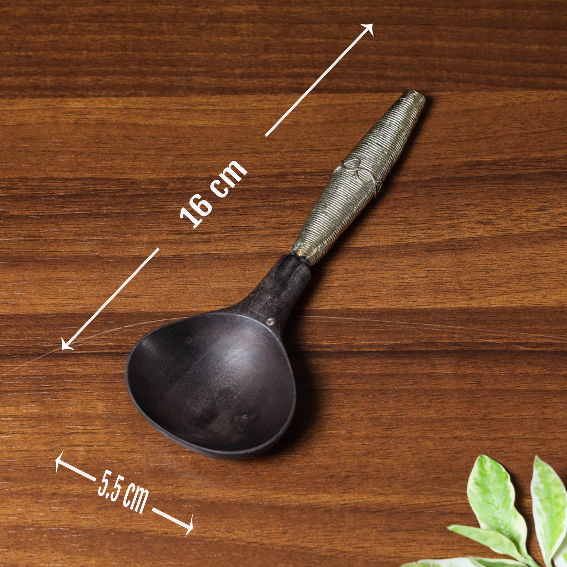 Black - Handcarved Tribal Bastar Wooden - Spoon