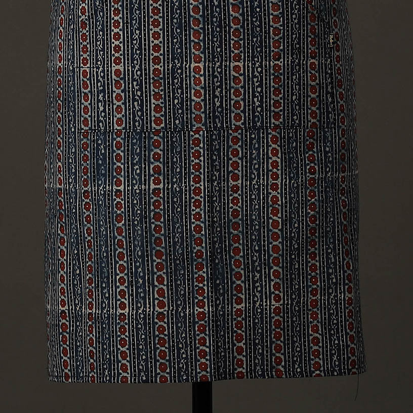 Ajrakh Block Printed Cotton Apron with Pocket