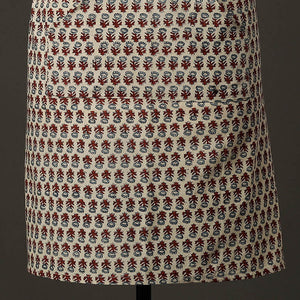Ajrakh Block Printed Cotton Apron with Pocket