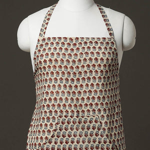 Ajrakh Block Printed Cotton Apron with Pocket