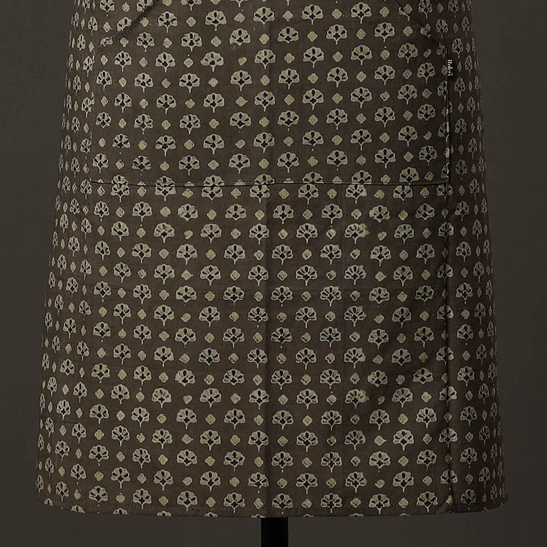 Ajrakh Block Printed Cotton Apron with Pocket