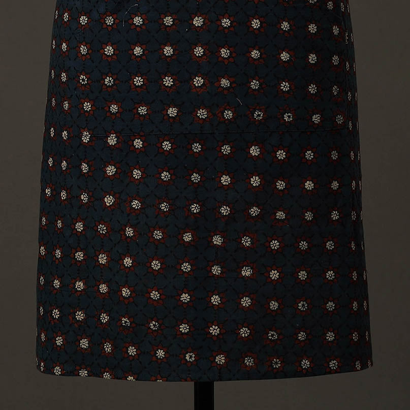 Ajrakh Block Printed Cotton Apron with Pocket