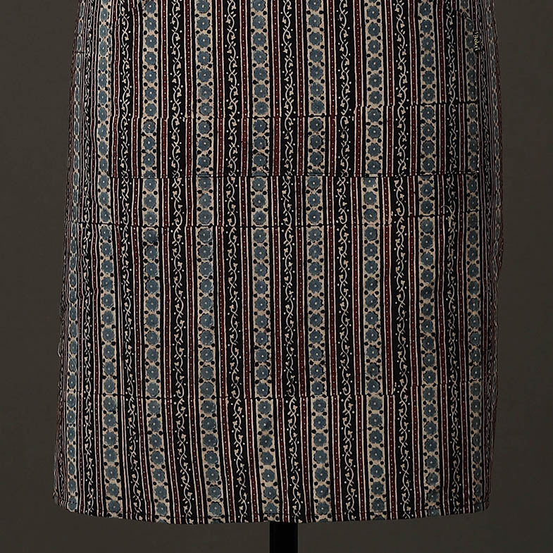 Ajrakh Block Printed Cotton Apron with Pocket