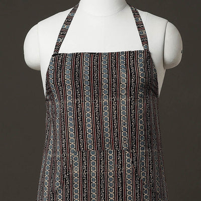 Ajrakh Block Printed Cotton Apron with Pocket