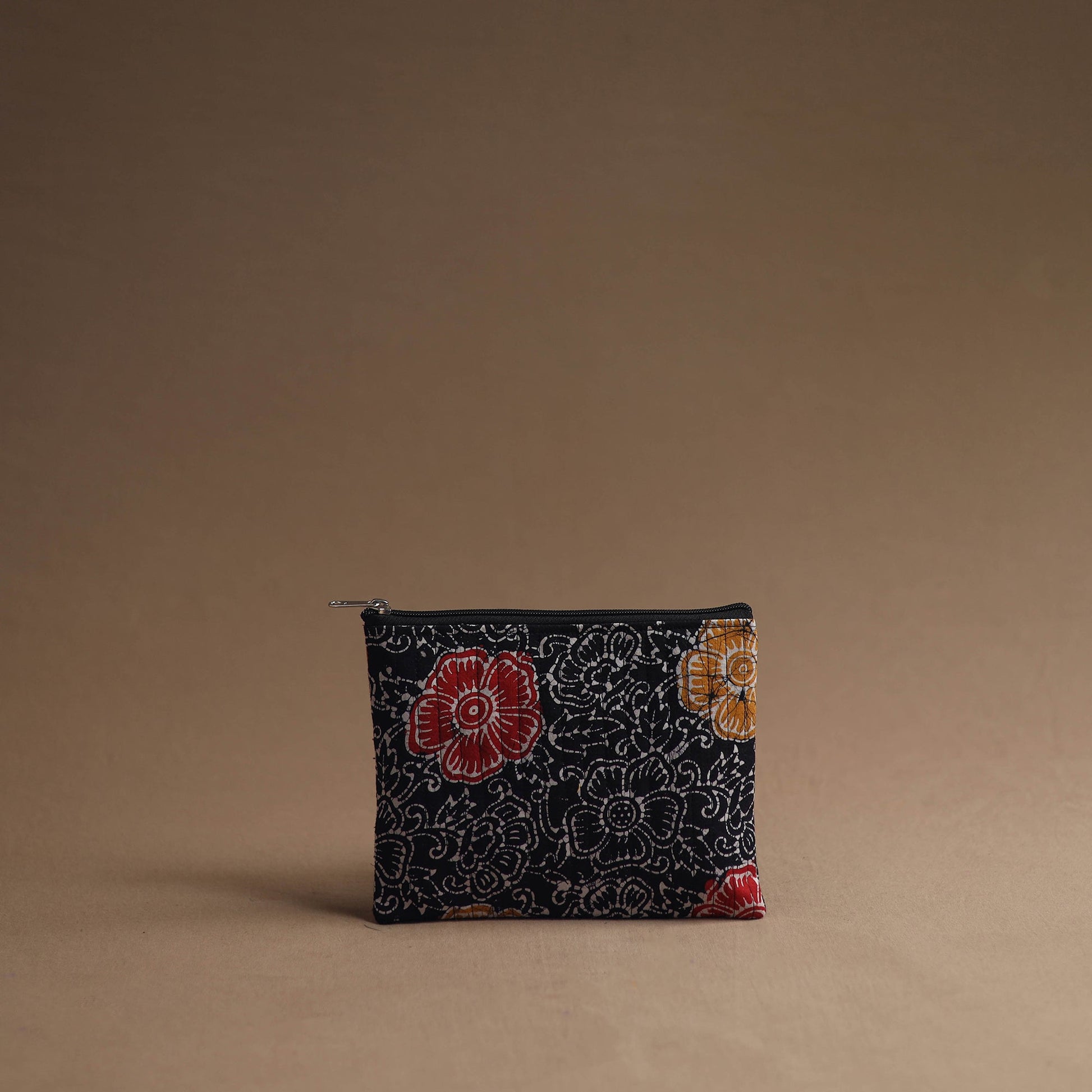 Black - Handmade Cotton Multipurpose Utility Pouches (set of 3) 32