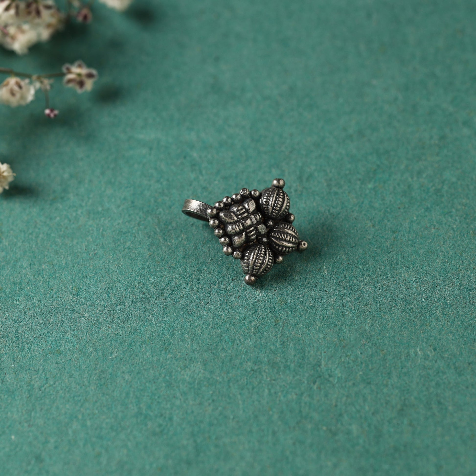 Antique Padma Sterling Silver Nosepin