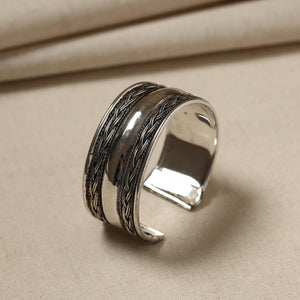 Antique Finish Oxidised German Silver Bangle / Cuff Bracelet (Adjustable)