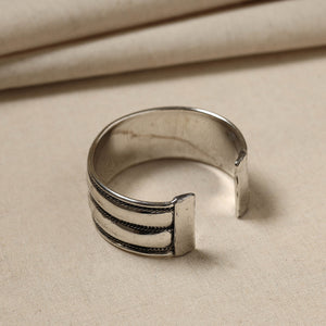 Antique Finish Oxidised German Silver Bangle / Cuff Bracelet (Adjustable)