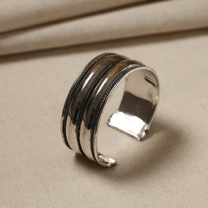 Antique Finish Oxidised German Silver Bangle / Cuff Bracelet (Adjustable)