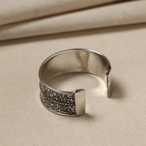 Antique Finish Oxidised German Silver Bangle / Cuff Bracelet (Adjustable)